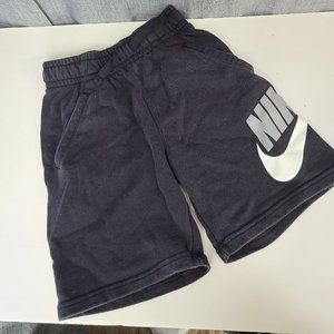 Nike Kid's Sportswear Club Athletic Shorts Black White Gray Size M
